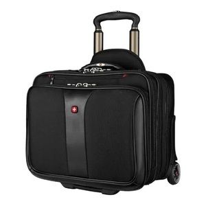Wenger Patriot Rolling 2 Piece Business Set with Removable Laptop Case, Black